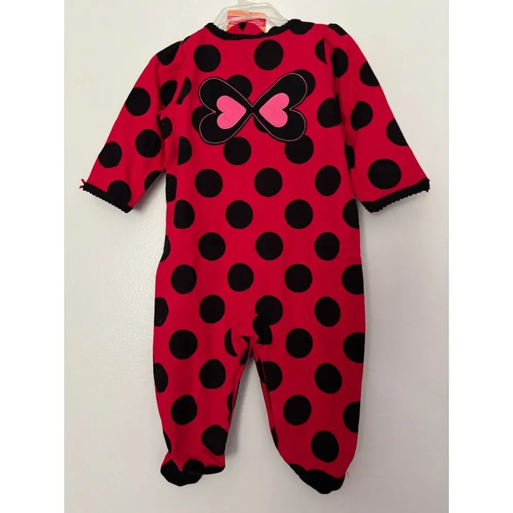 NWT Carter's Just One You Baby 6M Ladybug Sleep & Play Footed Romper Hat Set